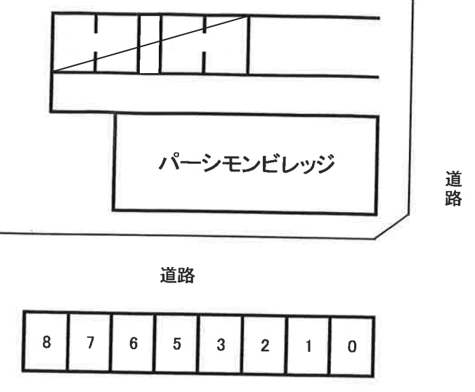 渡辺根岸台第2Pの駐車配置図