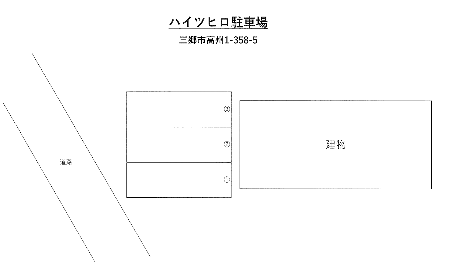 ハイツヒロ駐車場の駐車配置図