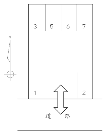 朝岡町2丁目Pの駐車配置図