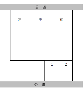 東森前パーキングの駐車配置図