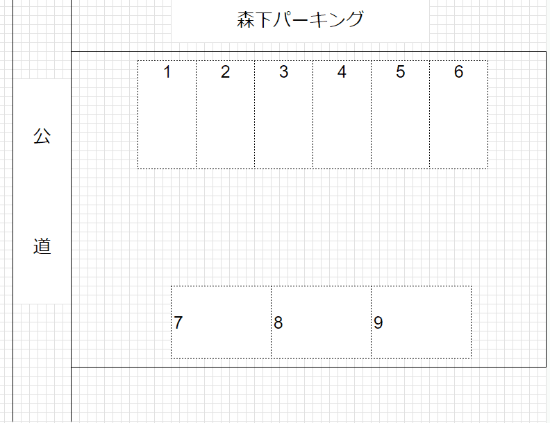 森下パーキングの駐車配置図