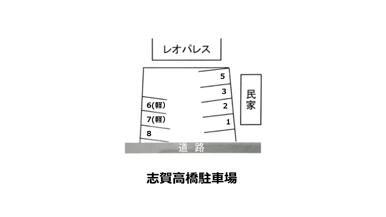 志賀髙橋駐車場の駐車配置図