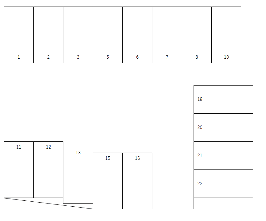 松島駐車場の駐車配置図