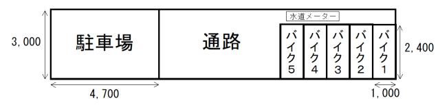 大沼駐車場の駐車配置図