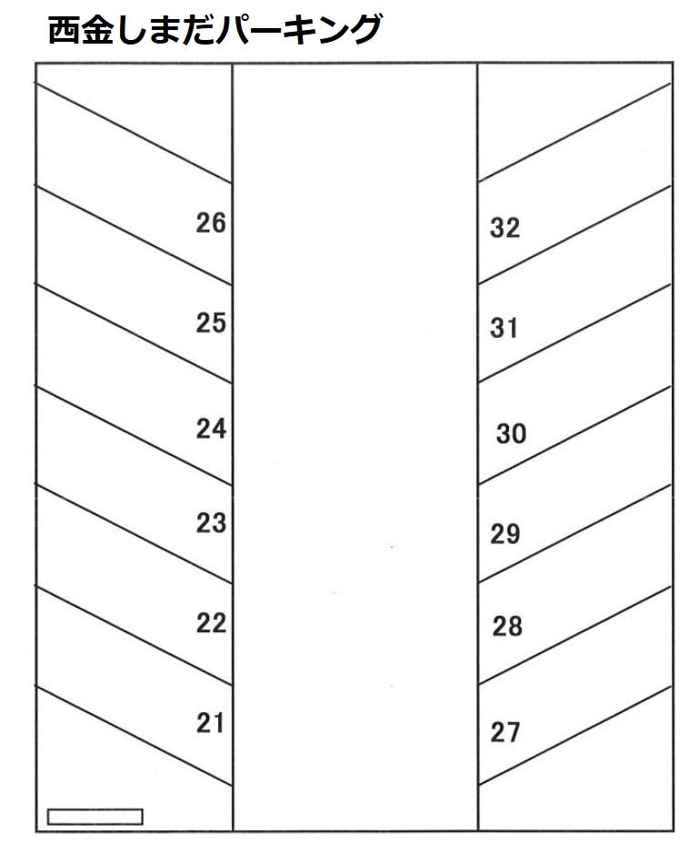 西金しまだパーキングの駐車配置図