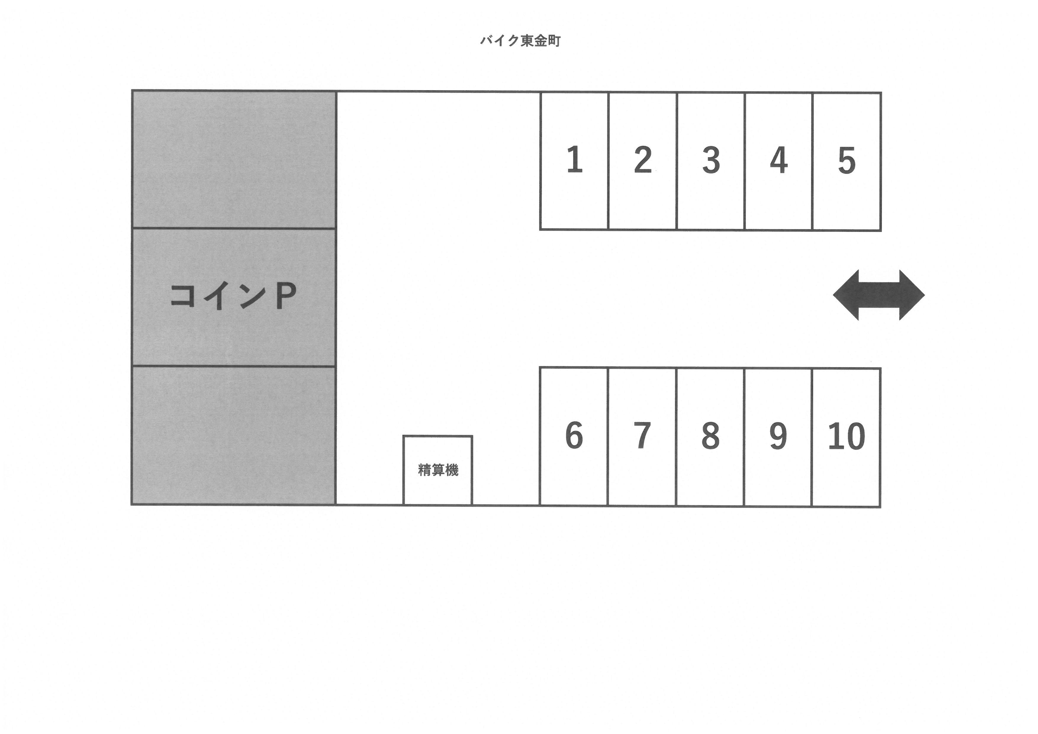 PARKMAX バイク東金町の駐車配置図