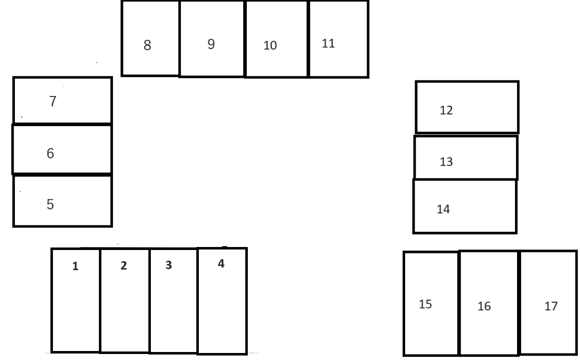 上沢マンションの駐車配置図