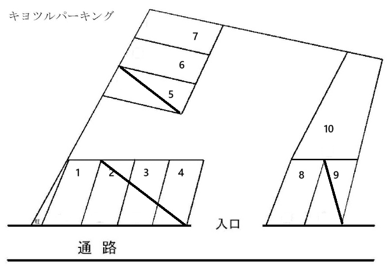 キヨツル駐車場の駐車配置図