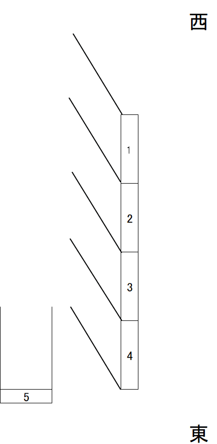 金城月極駐車場の駐車配置図