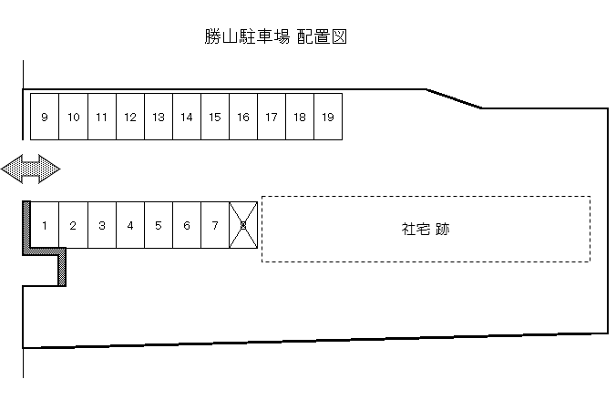 APパーク勝山の駐車配置図