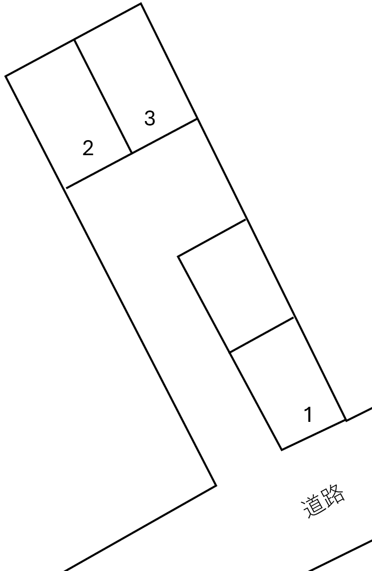 東千田町1丁目ガレージの駐車配置図