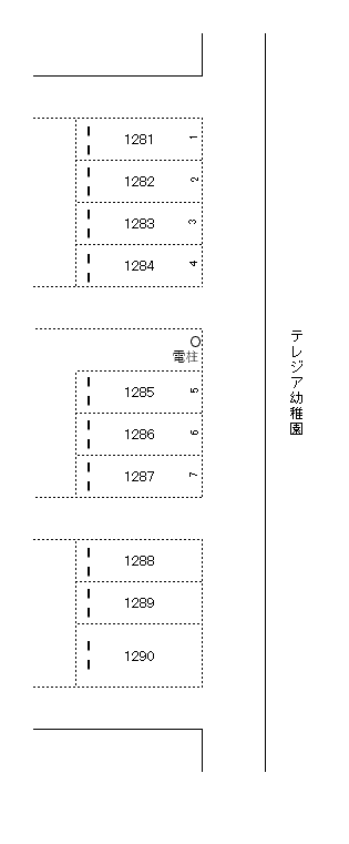 栄町A駐車場の駐車配置図