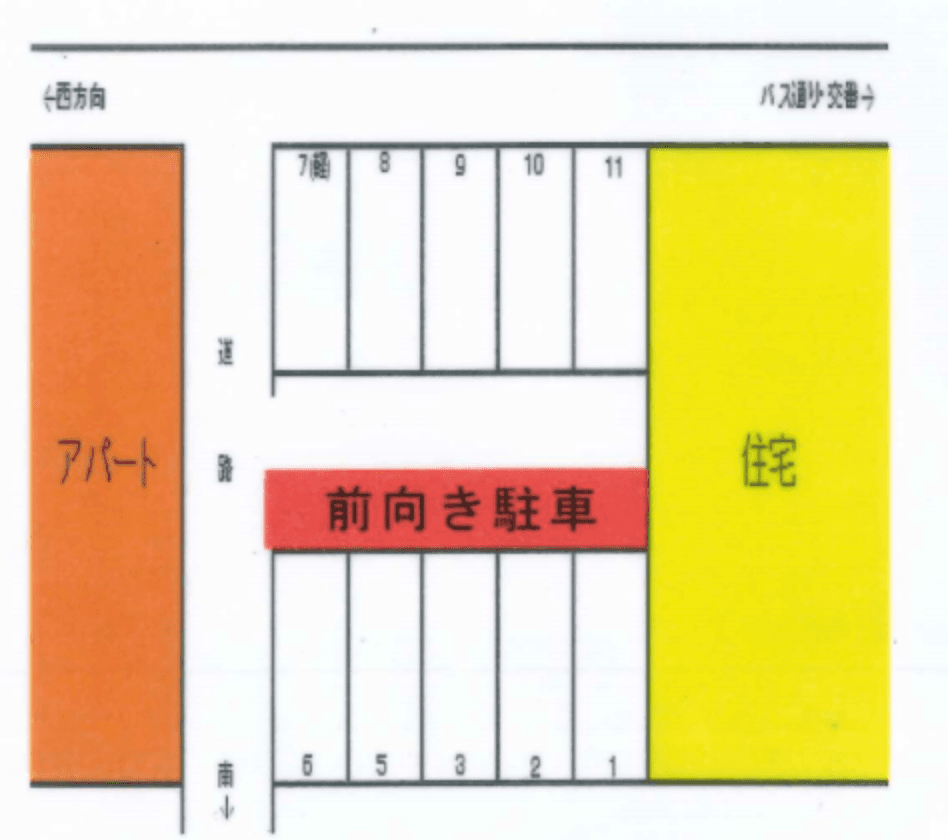 さくら駐車場の駐車配置図