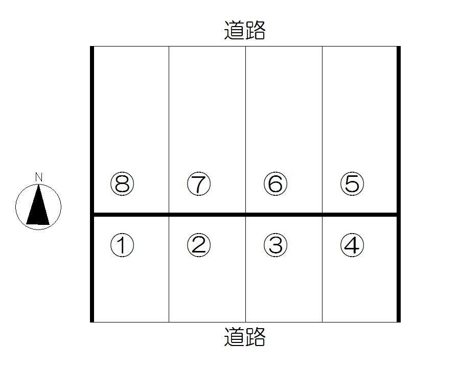 恵町さくらガレージの駐車配置図