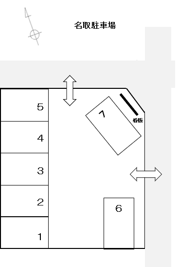 名取駐車場の駐車配置図