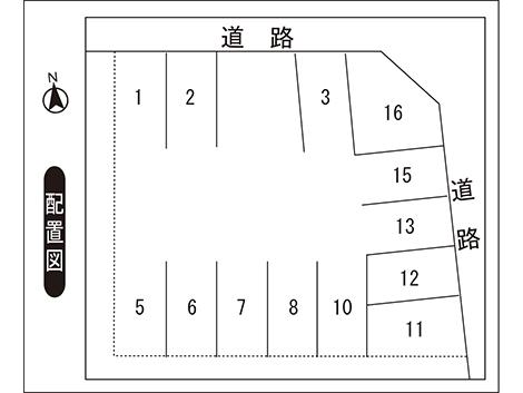 第2北四ツ居3丁目駐車場の駐車配置図