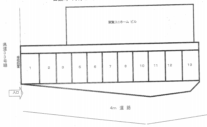 クリアーボックス(白銀町)駐車場の駐車配置図