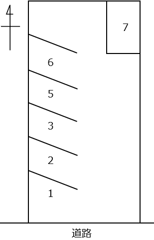 001中郷4丁目の駐車配置図