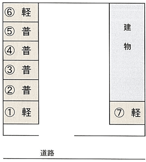 第2アップルパーキングの駐車配置図