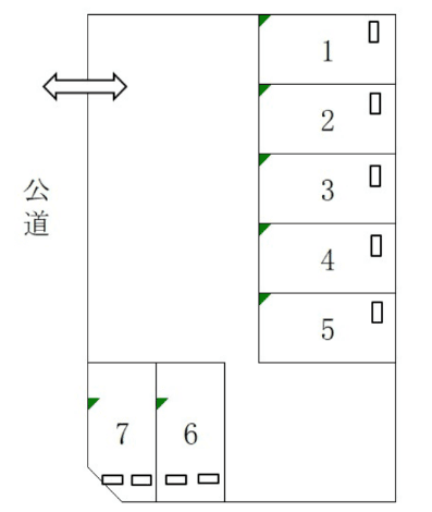 刈谷市高須町一丁目駐車場の駐車配置図