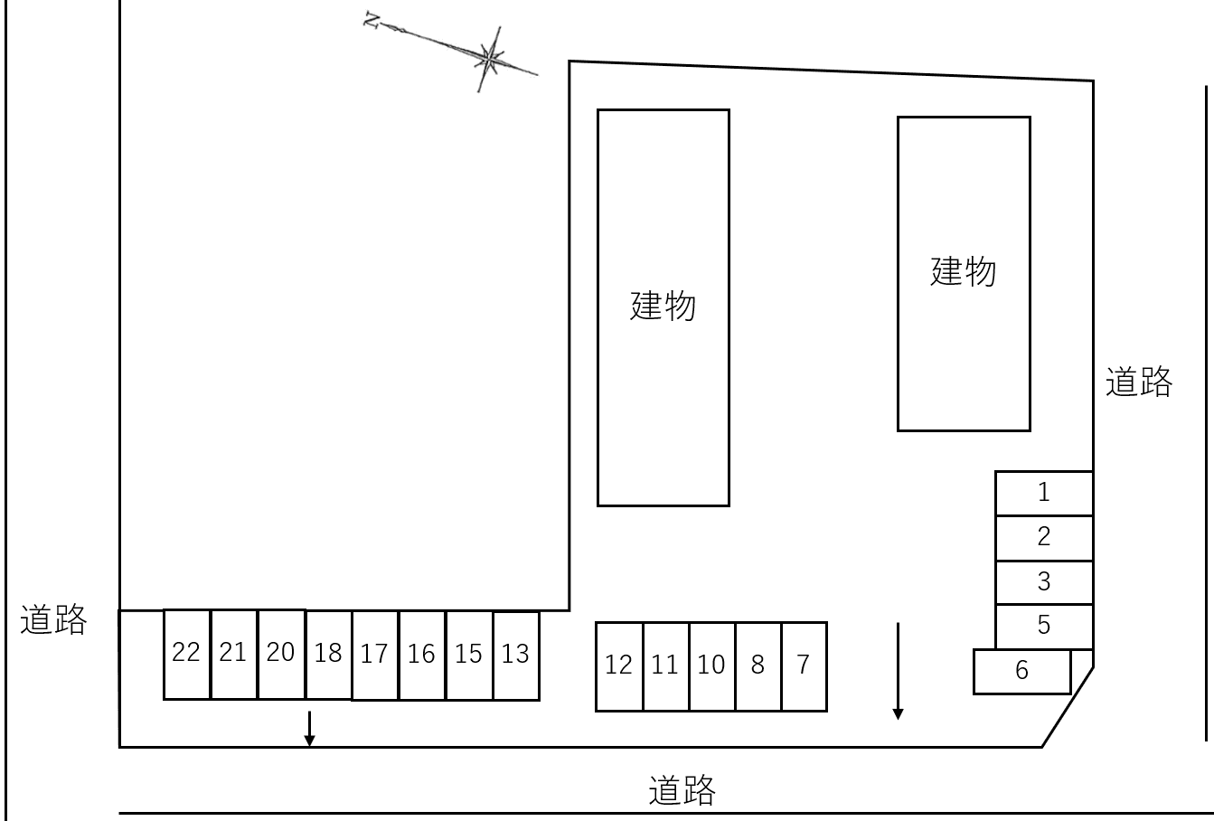 Sunrich Sの駐車配置図