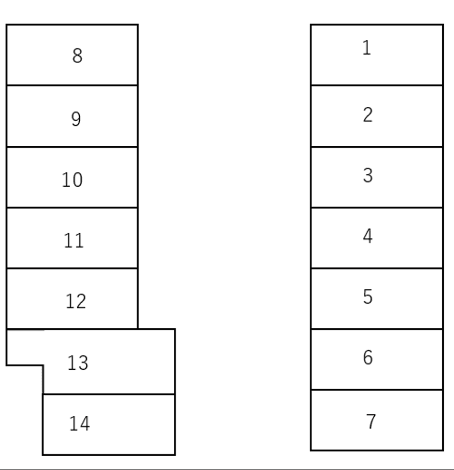 MTパーキング第四の駐車配置図