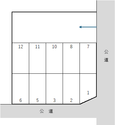 森の里近藤パーキングの駐車配置図