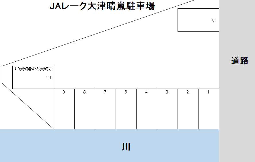 JAレーク大津晴嵐駐車場の駐車配置図