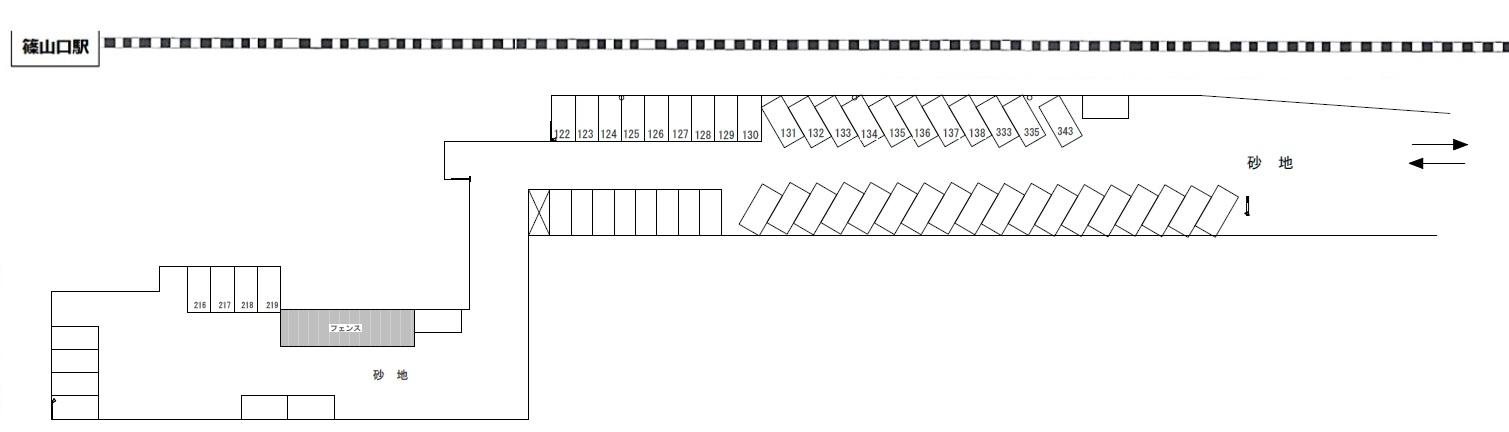 ラクピーライト篠山口駅第2の駐車配置図
