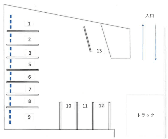 祖父江ジャパン 清州駐車場の駐車配置図