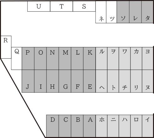 川﨑ガレージの駐車配置図