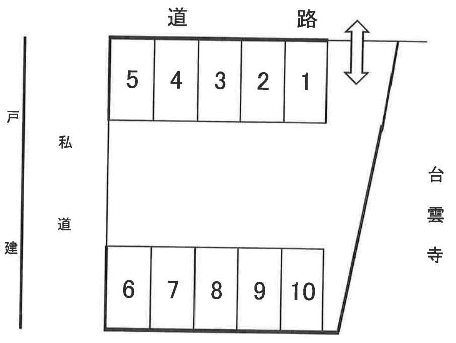カブラギ・パーキングの駐車配置図