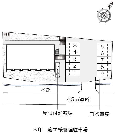 クレイノハイブリッヂⅡ(56382)の駐車配置図