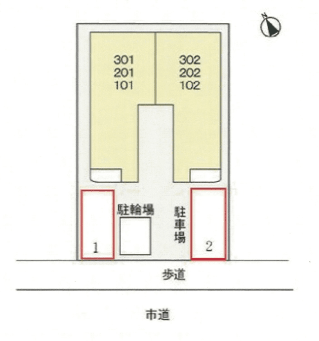 シルバニアコート豊平公園の駐車配置図