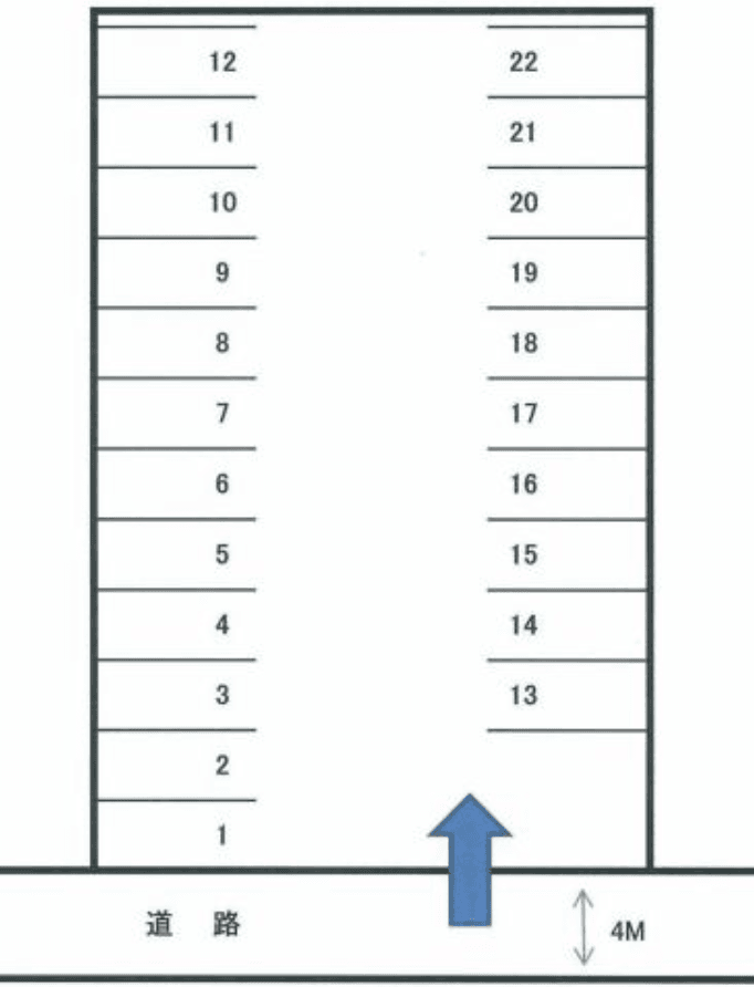 三笠駐車場の駐車配置図