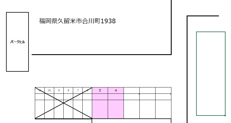 石井ビル 外部駐車場の駐車配置図
