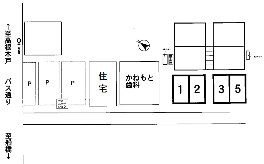 メルベーユ芝山駐車場の駐車配置図