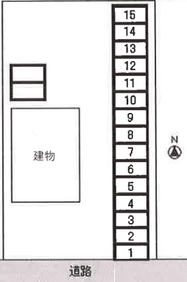 すみれパーキングの駐車配置図