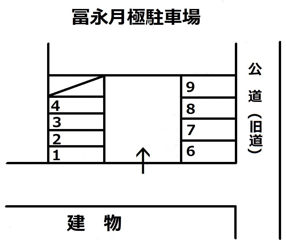 冨永月極駐車場の駐車配置図
