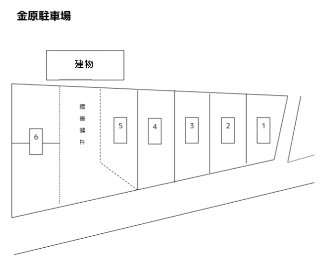 金原駐車場の駐車配置図