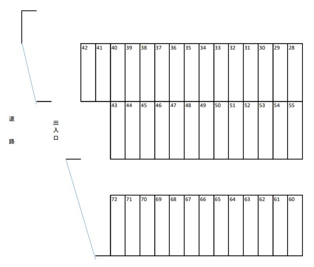 ふじパーキングの駐車配置図