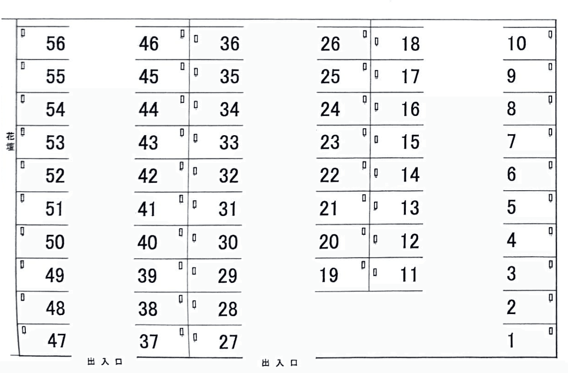 MB4パーキングの駐車配置図