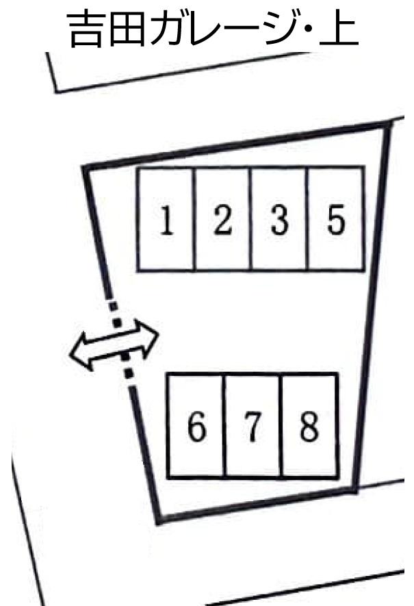 吉田ガレージ・上の駐車配置図