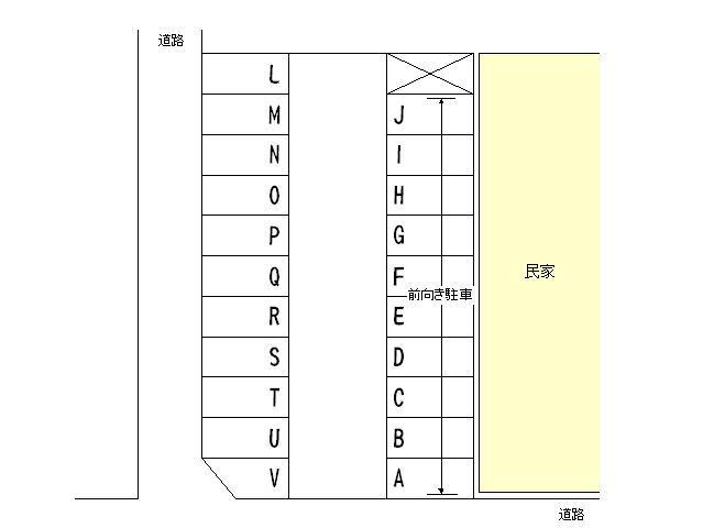 永井月極駐車場の駐車配置図