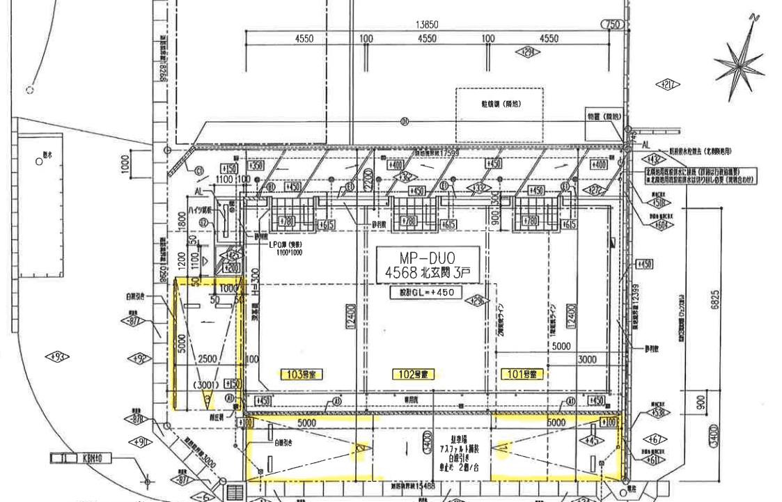 L’Oiseau blueの駐車配置図
