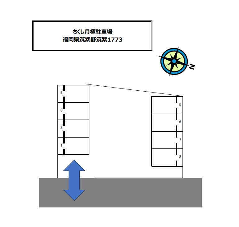 ちくし月極駐車場 の駐車配置図