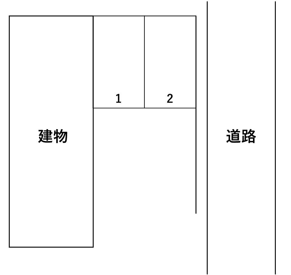 高木テラスハウス駐車場の駐車配置図