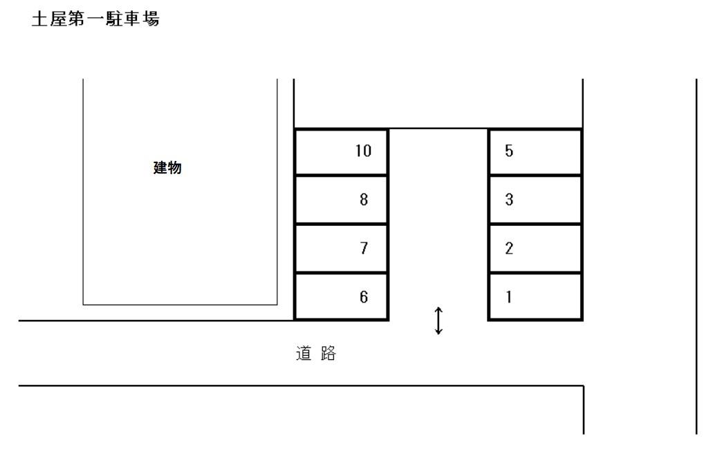 土屋第一駐車場の駐車配置図