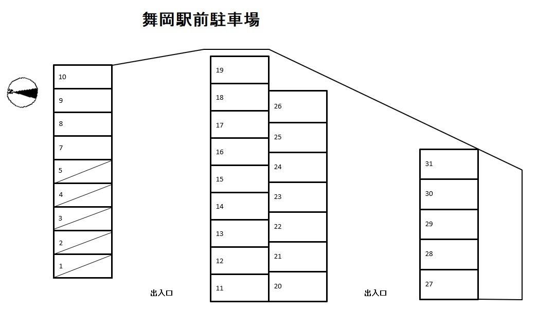 舞岡駅前駐車場の駐車配置図