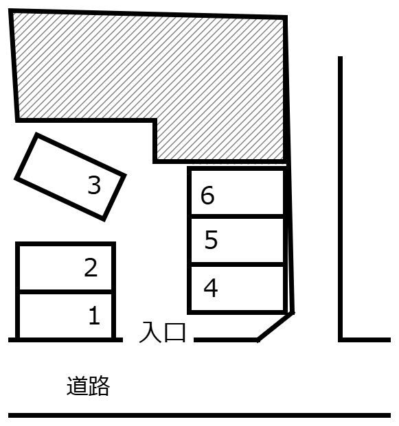 鈴木第二駐車場の駐車配置図